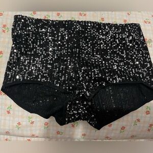 Micro Black Sequin Skirt